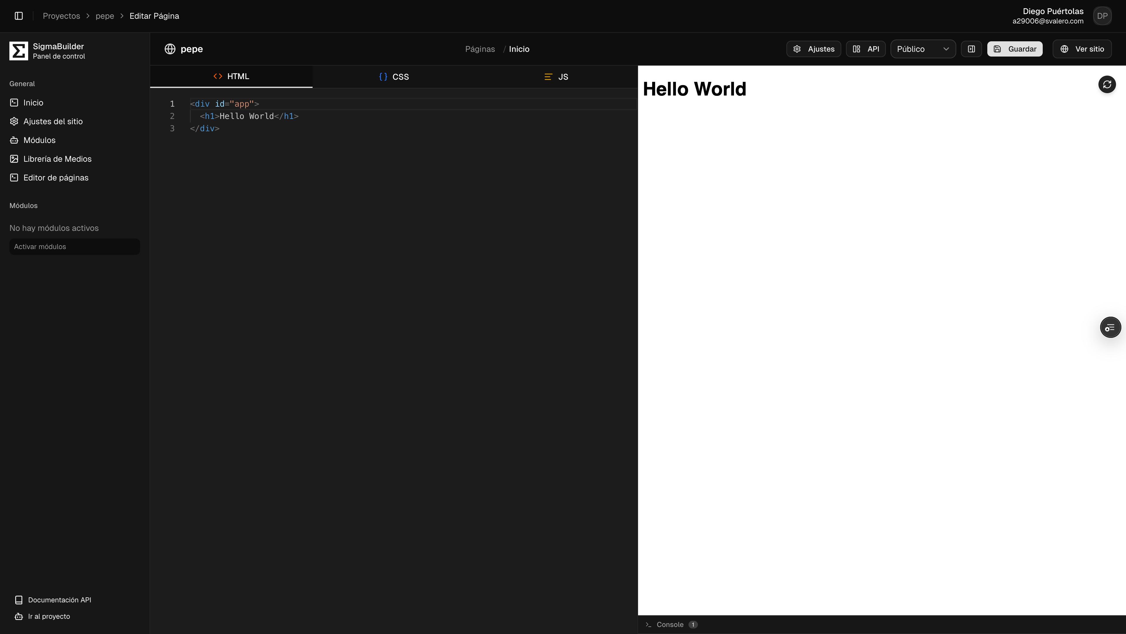 SigmaBuilder - Editor de páginas