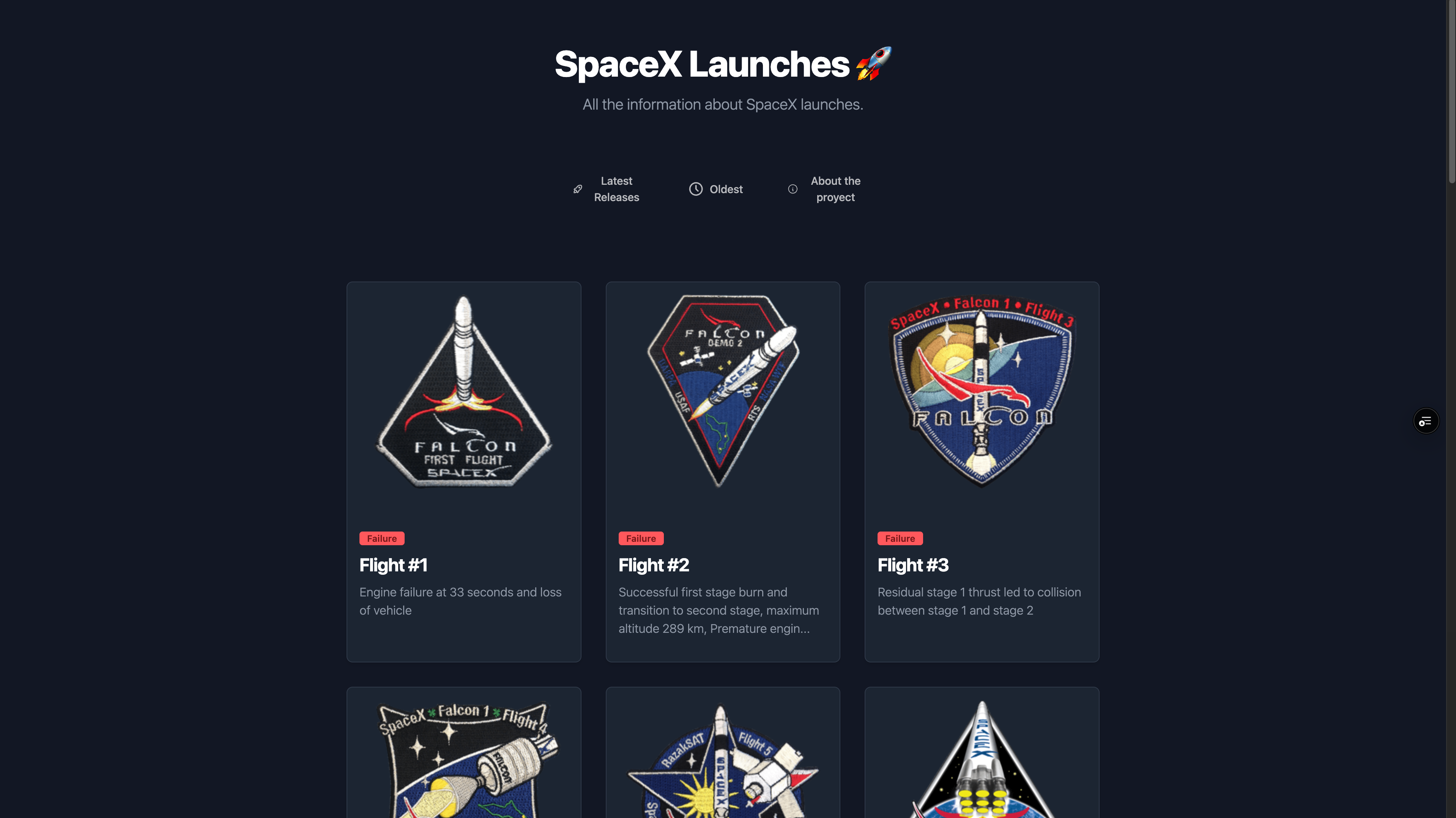 SpaceX Launches - Dashboard de lanzamientos